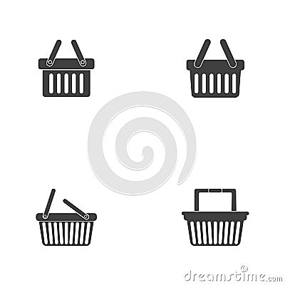 Basket vector icon, Shopping Sign Online Vector Illustration