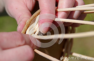 Basket weaving Stock Photo