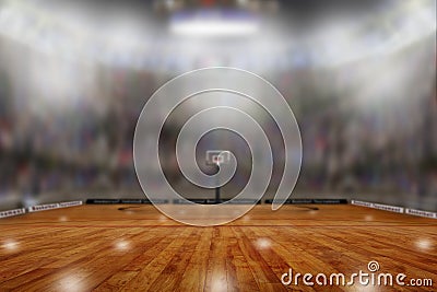 Basketball Arena With Copy Space Stock Photo