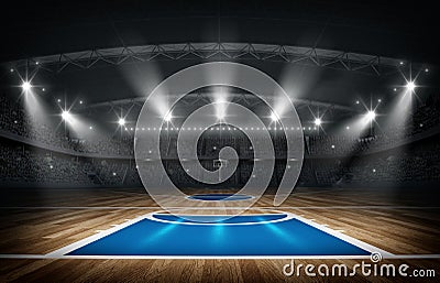 Basketball arena,3d rendering Stock Photo