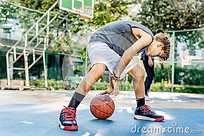 Basketball Athlete Sport Skill Playing Exercise Concept Stock Photo