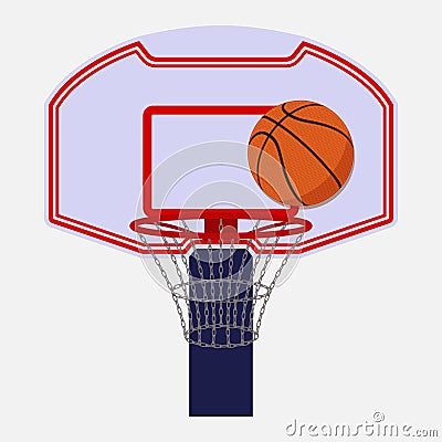 Basketball backboard isolated Vector Illustration