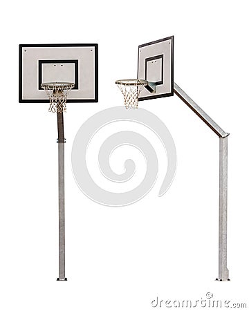 Basketball backboard isolated on white background Stock Photo