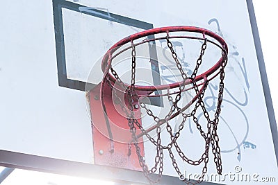 Basketball backboard Stock Photo