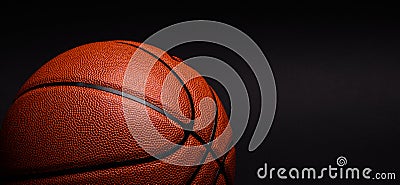 basketball ball on black background Stock Photo