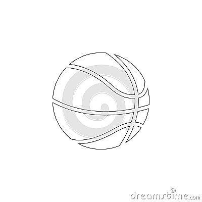 Basketball ball. flat vector icon Vector Illustration