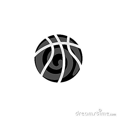 Basketball Ball Flat Vector Icon Vector Illustration