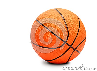 Basketball ball. Isolated on white. Stock Photo