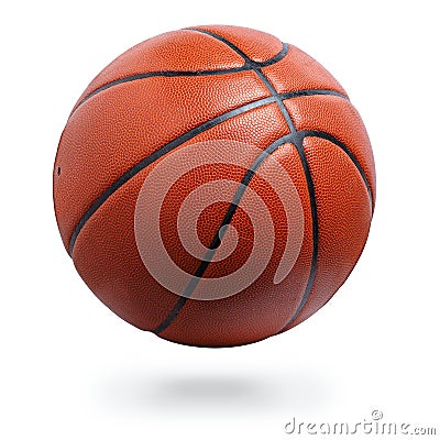 Basketball ball isolated on white Stock Photo
