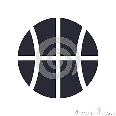 Basketball ball with line icon vector sign and symbol isolated on white background, Basketball ball with line logo concept Stock Photo