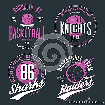 Basketball ball or sport game t-shirt design Vector Illustration