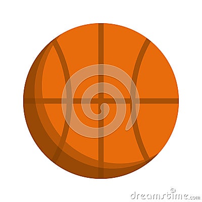 Basketball balloon isolated icon Vector Illustration