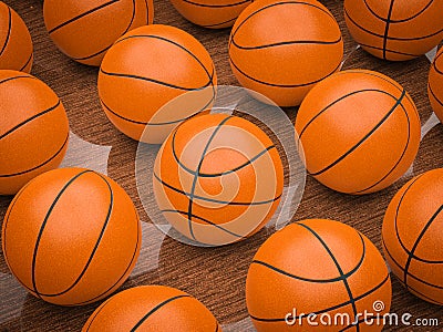 Basketball balls Stock Photo