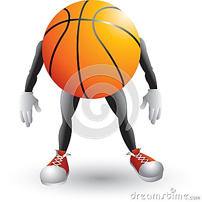 Basketball cartoon man Vector Illustration