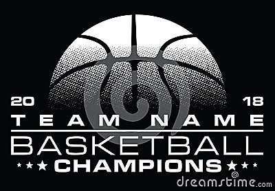 Basketball Champions Design With Team Name Vector Illustration