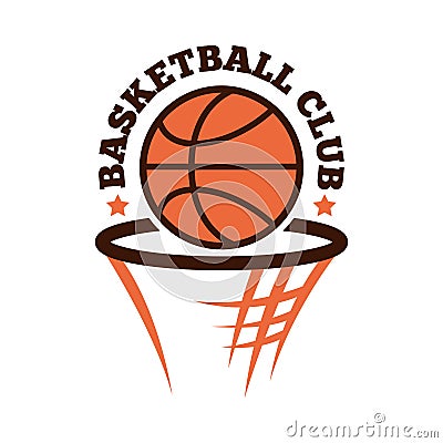 Basketball championship badge vector. Vector Illustration