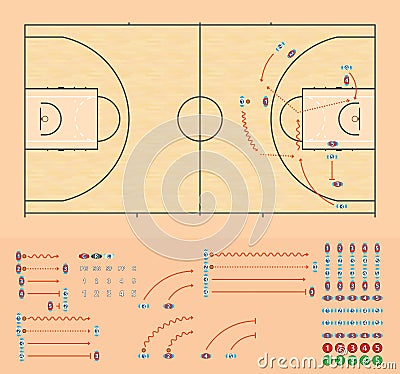 Basketball coaching board Vector Illustration
