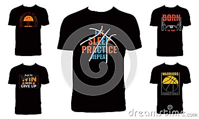 Basketball Competition T Shirt Design Bundle Vector Illustration