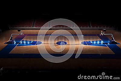 Basketball Court Stock Photo