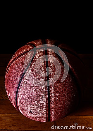 Basketball on the court Stock Photo