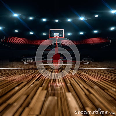 Basketball court. Sport arena. Stock Photo