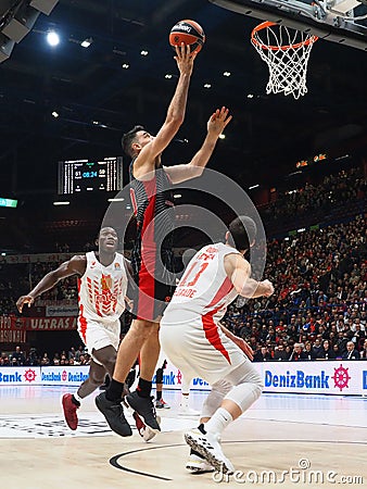 Basketball Euroleague Championship AX Armani Exchange Milano vs Crvena Zvezda Mts Belgrado Editorial Stock Photo