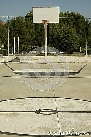 Basketball field Stock Photo