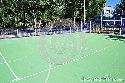 Basketball field Stock Photo