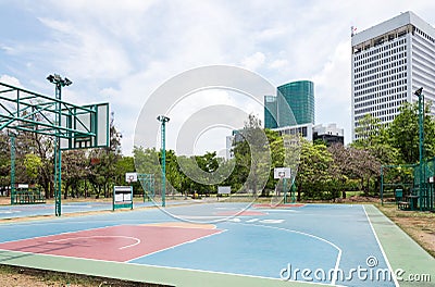 Basketball field Stock Photo