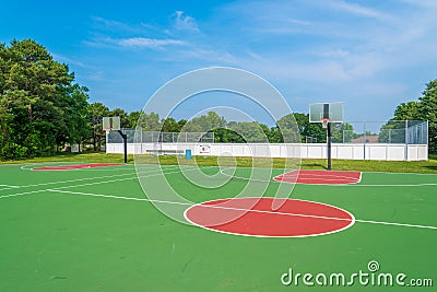 Basketball field Stock Photo