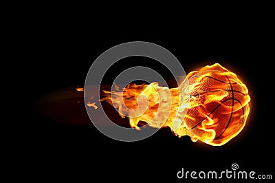 Basketball flames Stock Photo