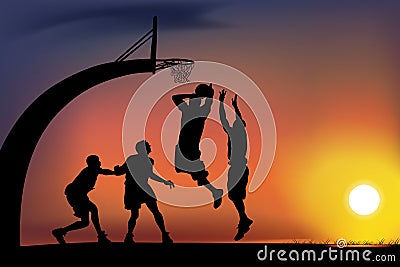 Basketball game Vector Illustration