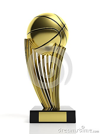 Basketball golden trophy Stock Photo