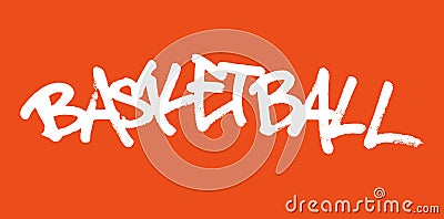 Basketball graffiti style street tag letter sport Vector Illustration