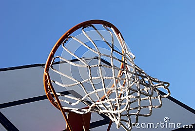 Basketball hoop Stock Photo