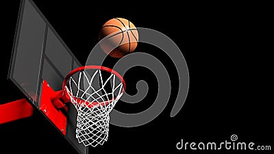 Basketball hoop with ball Stock Photo
