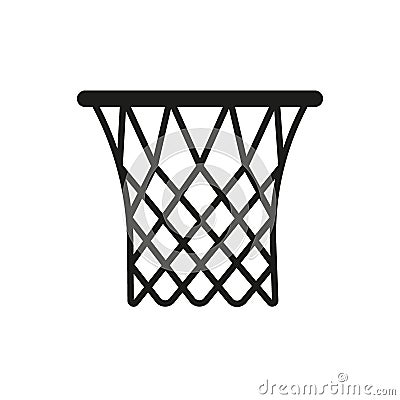 Basketball hoop with net icon. Sport game with goal. Basketball ring. Vector sign Vector Illustration
