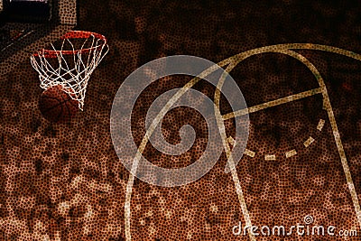 Basketball hoop pattern Stock Photo