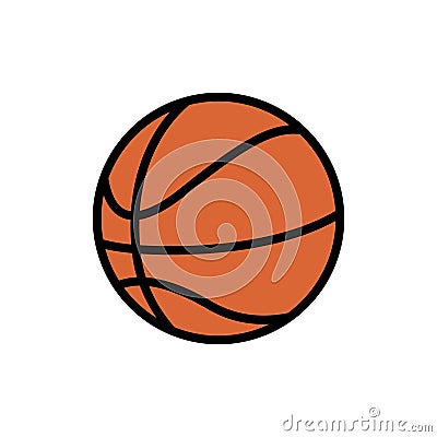 Basketball icon. simple flat vector illustration Vector Illustration