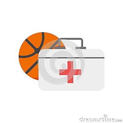 Basketball icon vector sign and symbol isolated on white background, Basketball logo concept Vector Illustration