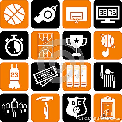 Basketball icons Vector Illustration