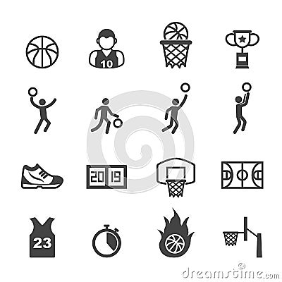 Basketball icons Vector Illustration