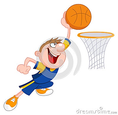 Basketball kid Vector Illustration