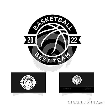 Basketball League Badge sport logo Vector Illustration