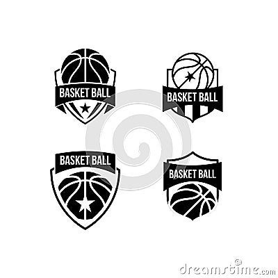 Basketball League Badge sport logo Stock Photo