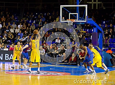 Basketball match Barcelona vs Maccabi Editorial Stock Photo