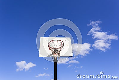 Basketball Outside Blue Stock Photo