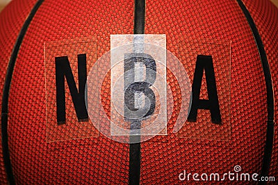 Basketball plastic letters background nobody Editorial Stock Photo