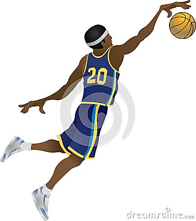 Basketball player Vector Illustration
