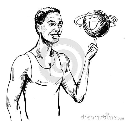 Basketball player Cartoon Illustration